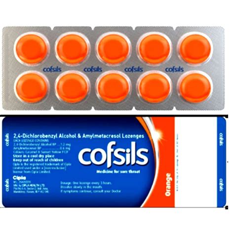 Cofsils Orange Tablet, 10 X 10 Lozenges at Rs 18/strip in Mumbai | ID ...