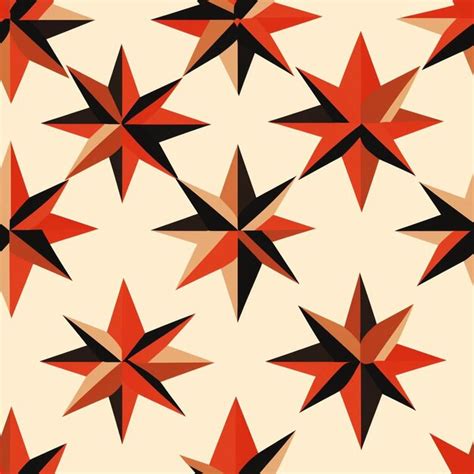 Premium AI Image | A pattern of stars with a background of red and black.