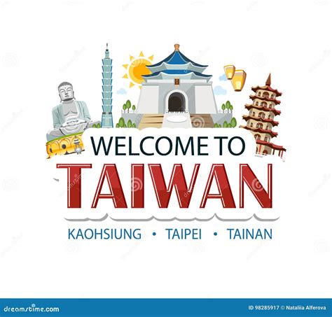 Taiwan lettering sticker stock vector. Illustration of country - 98285917