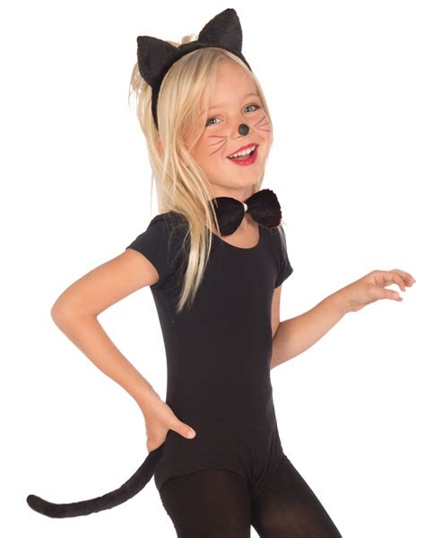 Kids Girls Black Cat Halloween Costume Kit | eBay