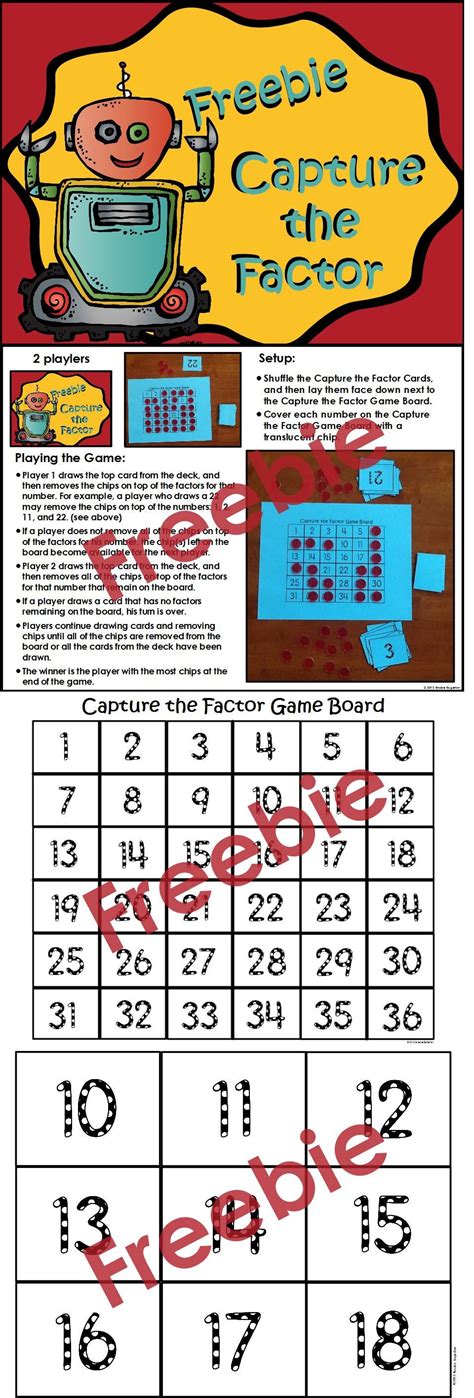 Tales from a Fourth Grade MathNut: Capture the Factor | 4th grade math, Homeschool math, Math school