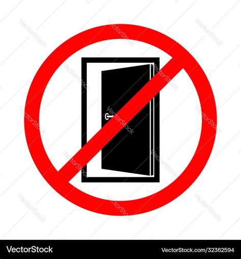 Keep door closed Royalty Free Vector Image - VectorStock