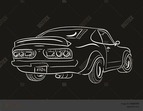 Sketch Car Back Vector & Photo (Free Trial) | Bigstock