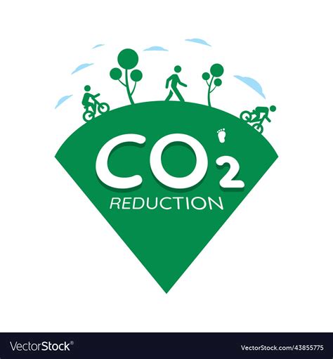 Co2 reduction ecology and environment symbol Vector Image