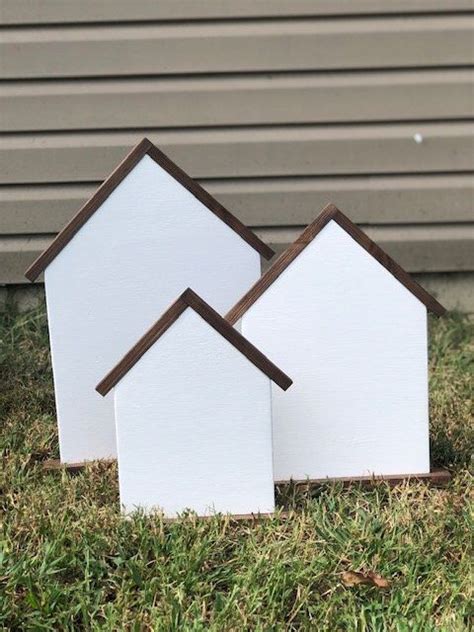 Free Standing Wood Houses - Framed | DIY Wood Decor | DIY Wood Signs | Wood Signs | Farmhouse ...