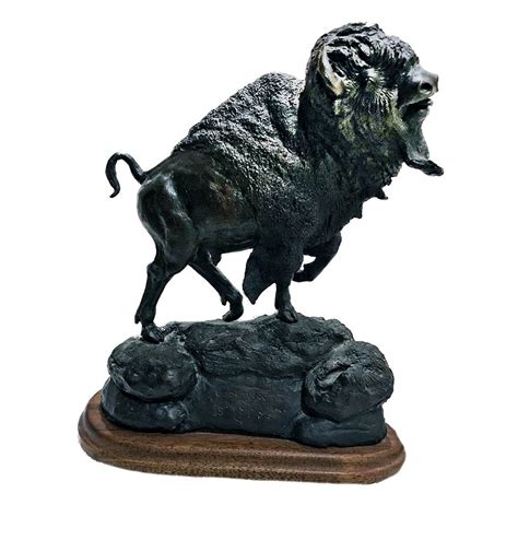 Buffalo bronze sculpture | limited edition by R. Rousu