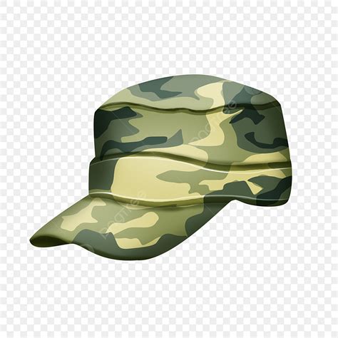 Military Camouflage PNG Image, Military Camouflage Hat Illustration, Green Hat, Cartoon ...