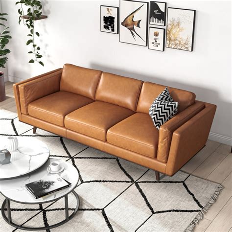 Camel Leather Sofa - Ideas on Foter