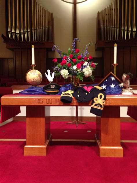 Veteran's Day 2016 | Church altar decorations, Church decor, Memorial day decorations