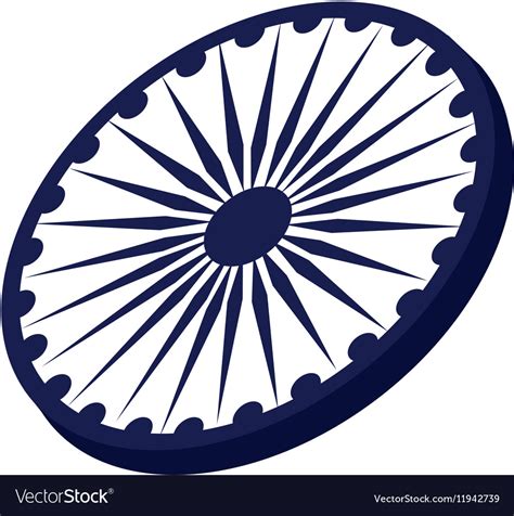 Ashoka chakra symbol Royalty Free Vector Image