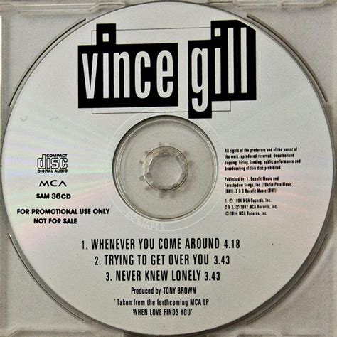 Vince Gill – Whenever You Come Around (1994, CD) - Discogs