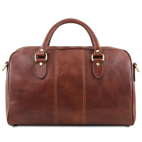 Leather Duffle Bag - Small Size - Lisbon - Domini Leather