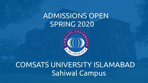 [Admissions Open Spring 2020] COMSATS University, Sahiwal Campus ...