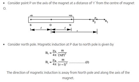 write down the formula for the magnitude of the magnetic field due to a small bar magnet at a ...