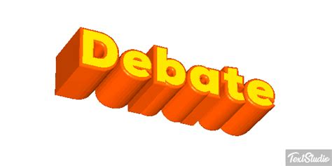 Debate Word Animated GIF Logo Designs