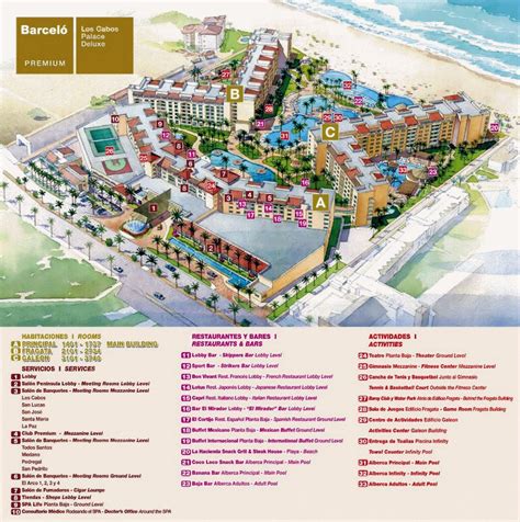 Image result for barcelo gran faro los cabos resort map | Los cabos, Actividades, Faro