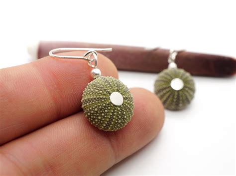 SALE Sea Urchin Earrings 925 Sterling Silver