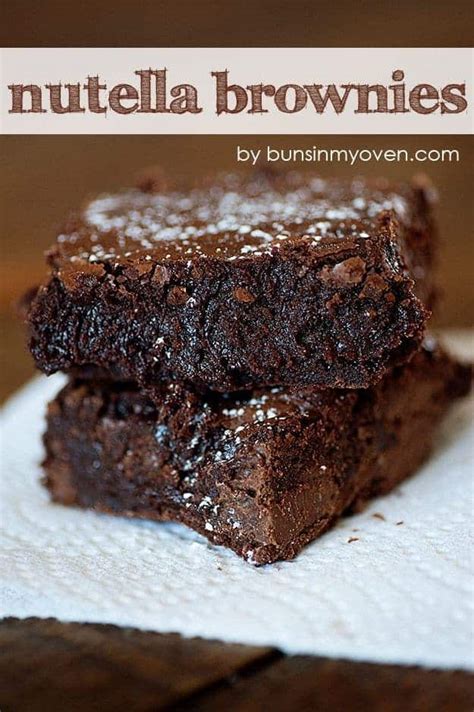 Nutella Brownies #recipe Just as easy as a box mix, but so much ...