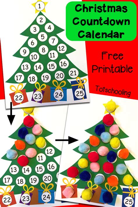 Free Printable Christmas Countdown Calendar - Calendar Templates