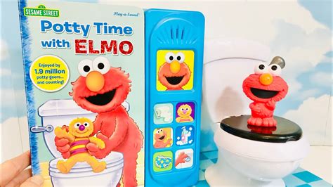 POTTY Time with ELMO Sesame Street Book Read Aloud Learning Sounds Buttons - YouTube