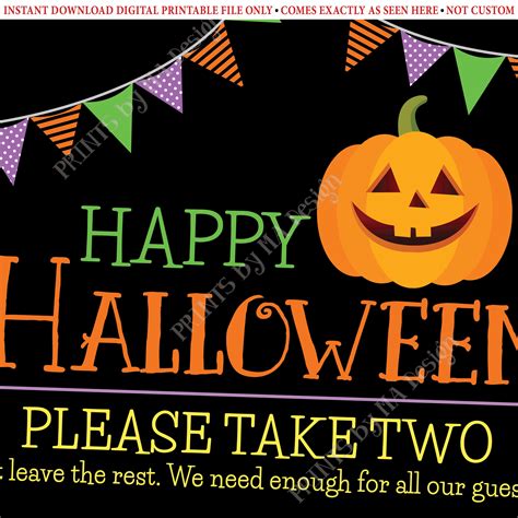 Halloween Candy Sign Printable