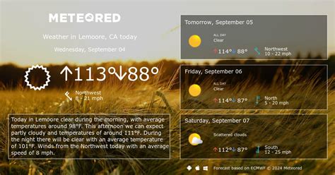 Lemoore, CA Weather 14 days - Meteored