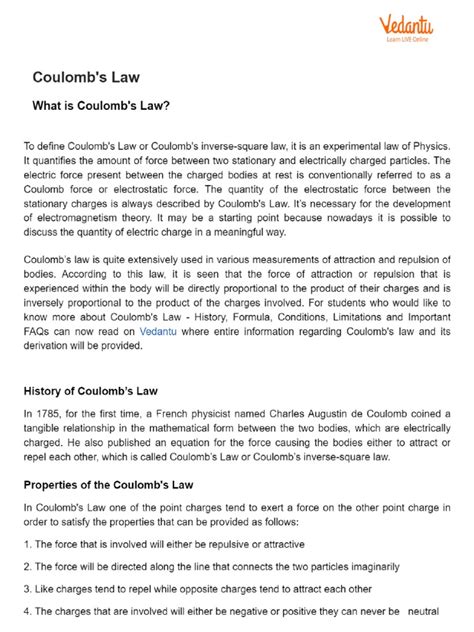 Coulomb's Law | PDF