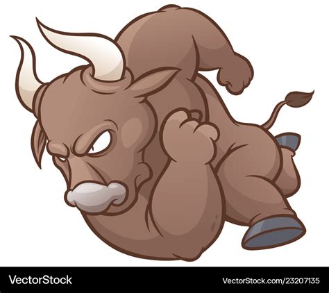 Cartoon bull Royalty Free Vector Image - VectorStock