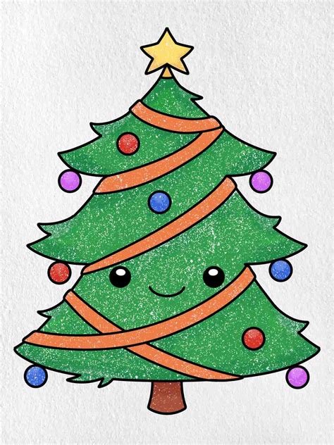 The Best Diy Christmas Tree Drawing Ideas Cute Art - vrogue.co