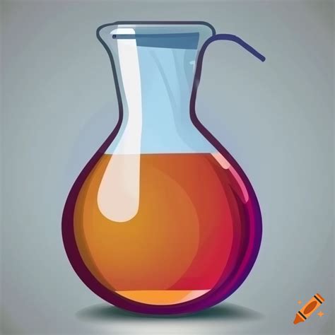 Transparent vector illustration of a laboratory beaker on Craiyon