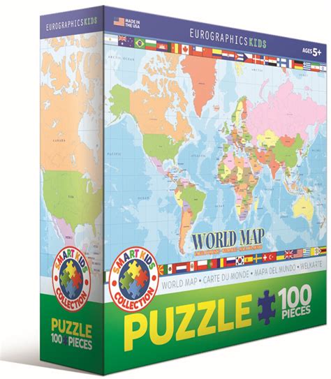 World Map Puzzle - 100 pieces | EuroGraphics