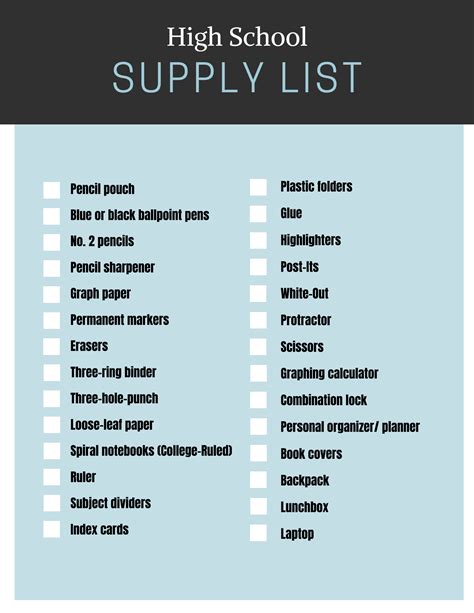 Back to School Supply List 2024: School Supply List - Capitalize My Title