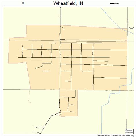 Wheatfield Indiana Street Map 1883528