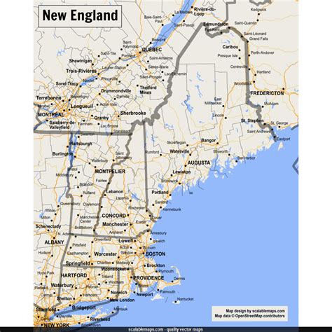 Map Of Maine New Hampshire And Massachusetts - Map