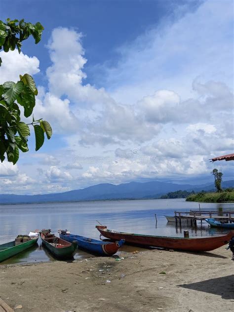 View from Lindu Lake Central Sulawesi Stock Photo - Image of water ...