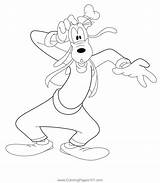 Confused Goofy Coloring Page For Kids  Free Printable sketch template