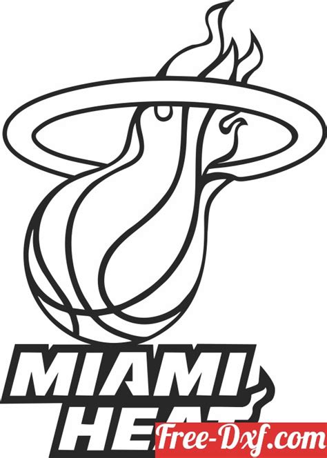 Miami Heat Logo Black And White