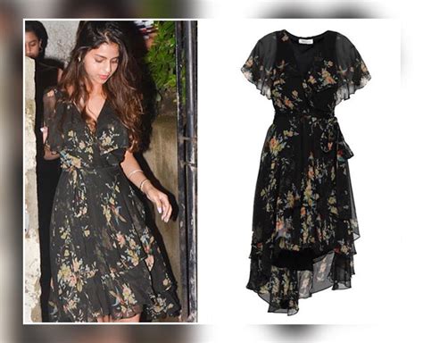 Suhana Khan's Black Floral Dress Costs Less Than ₹ 50,000 And Is Perfect For A Date Night ...