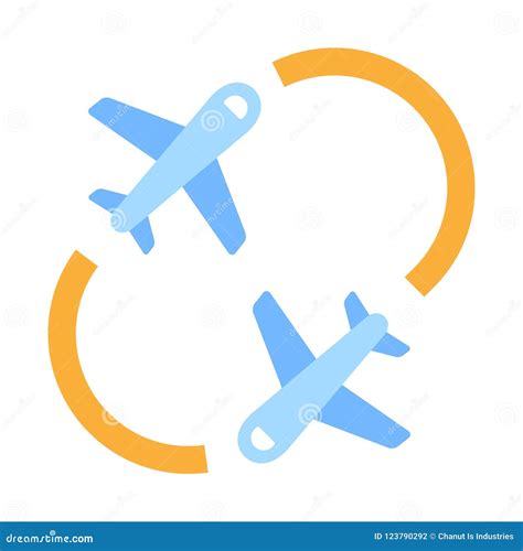 Round Trip Flat Illustration Stock Vector - Illustration of return, journey: 123790292