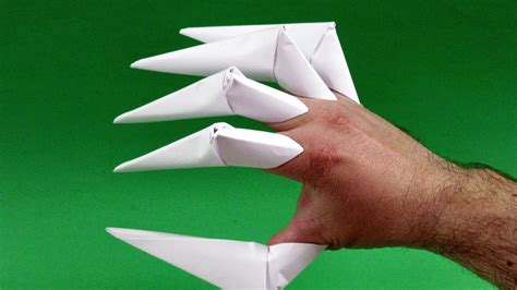 How to make claws out of paper step by step - YouTube