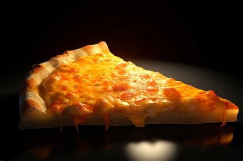 Premium Photo | A slice of pizza with cheese on it