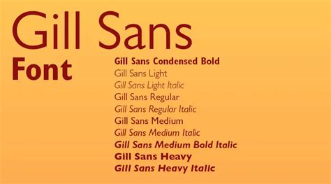 The Gill Sans Font | Free Fonts Vault