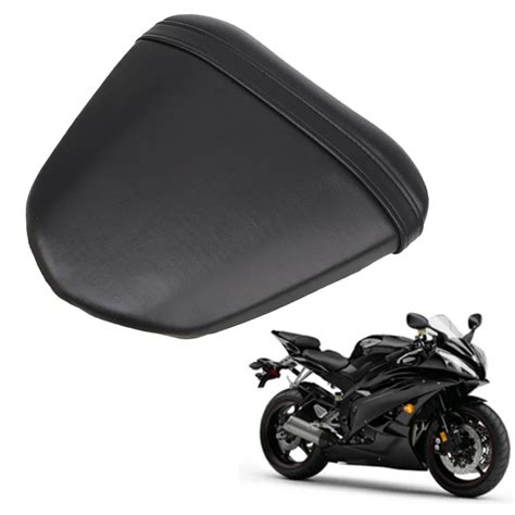 Black Vintage Motorcycle Seats Rear Passenger Pillion Seat Covers Cafe ...