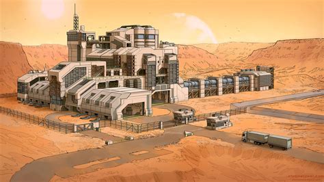 ArtStation - Exoplanet Metal Refinery, Adam Taylor | Sci fi environment, Sci fi building ...