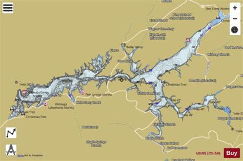 Watauga Lake Fishing Map | Nautical Charts App