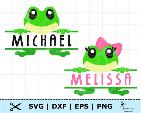 Frog Monogram SVG. PNG. 2 Versions Cricut Cut Files Layered | Etsy