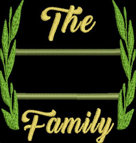 The Family Split and Banner Design Set Machine Embroidery Designs Word ...