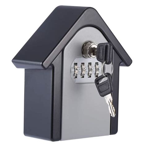 Aluminum Alloy Password Box Wall Mounted Key Lock Box 4 Digit Code ...