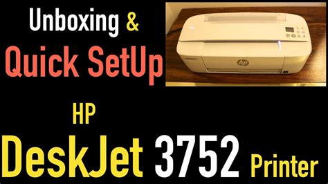 HP Deskjet 3752 Printer SetUp, Unboxing & Quick Test review !! - YouTube