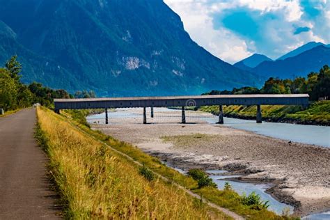 The Alte Rheinbrücke Across the River Rhine between Liechtenstien and ...